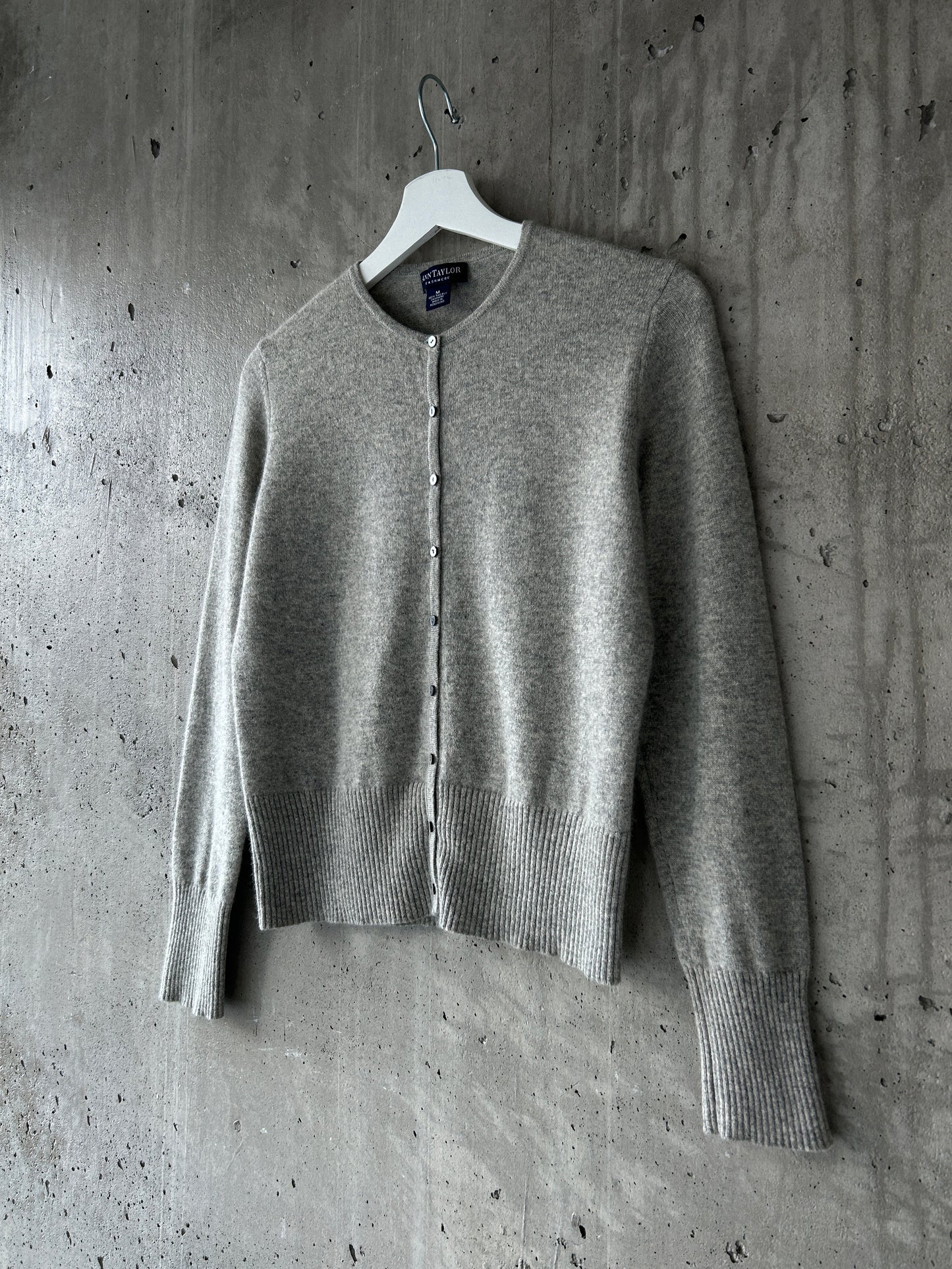 Ann Taylor heather grey cashmere cardigan